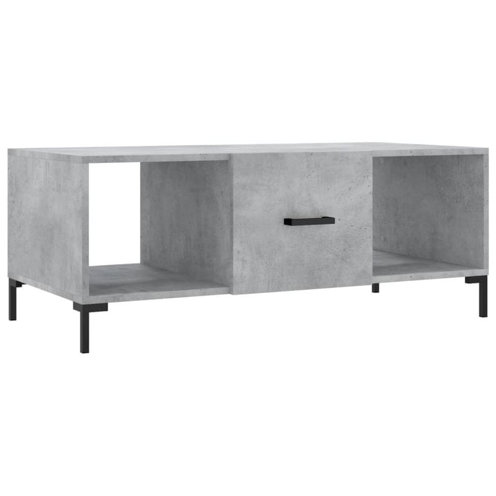 Vidaxl Konferenčný stolík betónovo sivý 102x50x40 cm kompozitné drevo